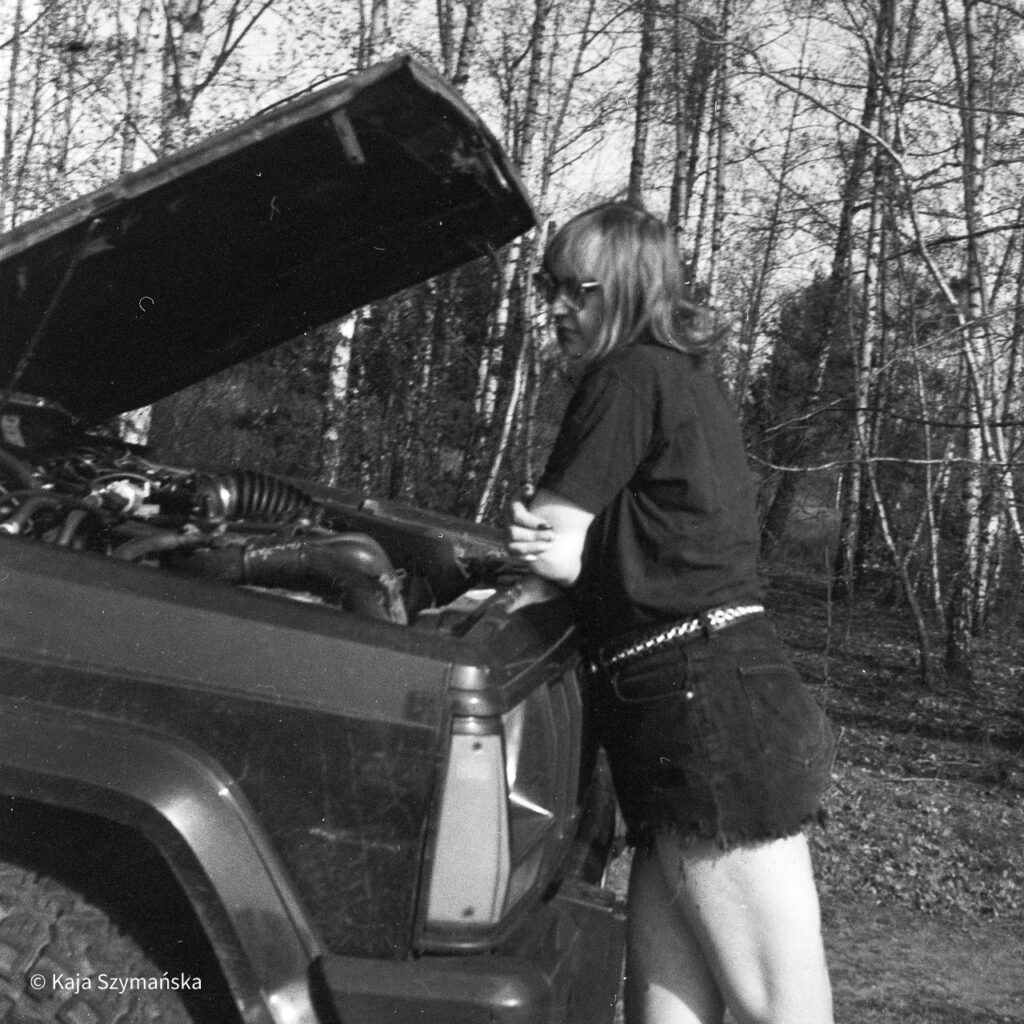 Analogowy portret z Jeepem